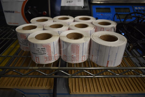 BRAND NEW SCRATCH AND DENT! AvaWeigh OS-2130D Label Printer / Barcode Printer w/ 10 Label Rolls.  - Image 2 of 5