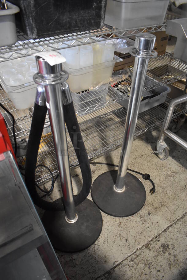 2 Metal Stanchions. 14x14x37. 2 Times Your Bid! - Image 2 of 5