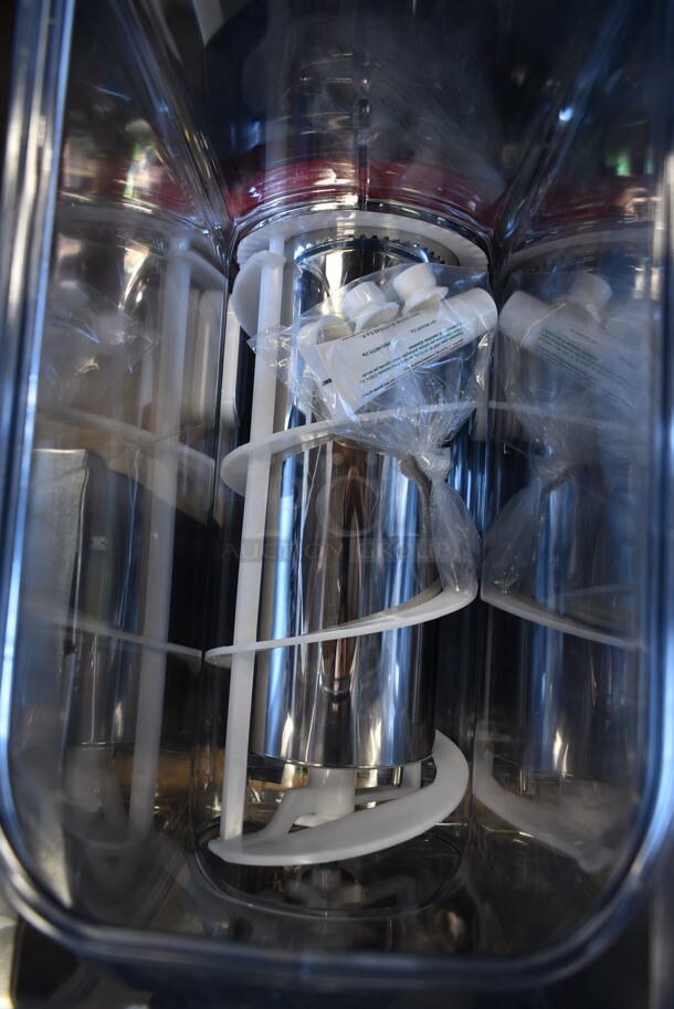 BRAND NEW! 2021 SPM I-PRO 3 E Stainless Steel Commercial Countertop 3 Hopper Slushie Machine. 115 Volts, 1 Phase. Stock Pictures Used - Image 6 of 7