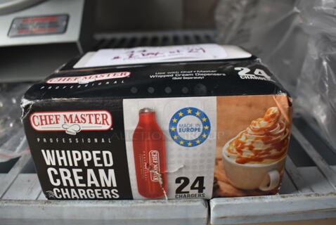 ALL ONE MONEY! Lot of 2 Boxes of 24 Chef Master Professional Whipped Cream Chargers