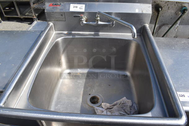 Eagle Stainless Steel Commercial Single Bay Sink w/ Faucet and Handles. - Image 3 of 4
