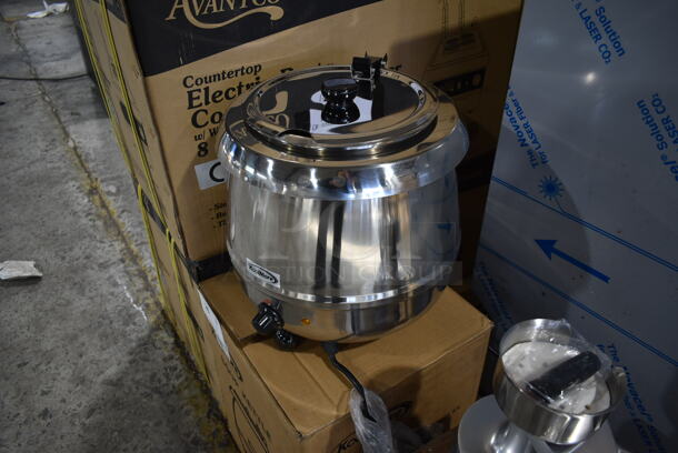 BRAND NEW SCRATCH AND DENT! KoolMore SK-SS-3G Stainless Steel Commercial Countertop Soup Kettle Food Warmer. 110 Volts, 1 Phase. Tested and Working! - Image 2 of 6