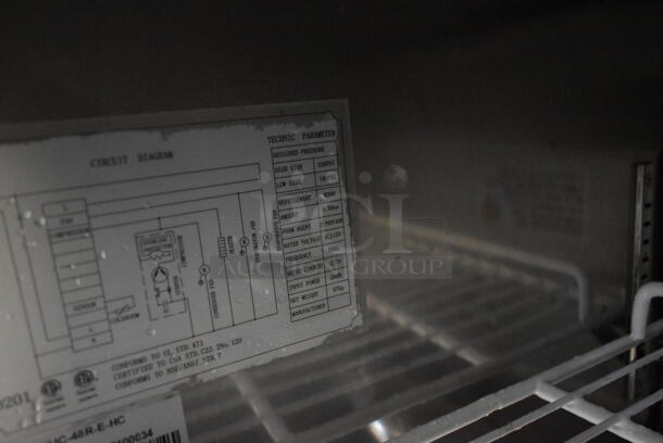 Coldline UUC-48R-E-HC Stainless Steel Commercial 2 Door Undercounter Cooler on Commercial Casters. 115 Volts, 1 Phase. Tested and Working! - Image 5 of 7