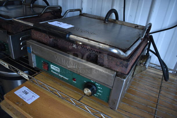Waring Stainless Steel Commercial Countertop Panini Press. 20x18x10. Tested and Working! - Image 3 of 4