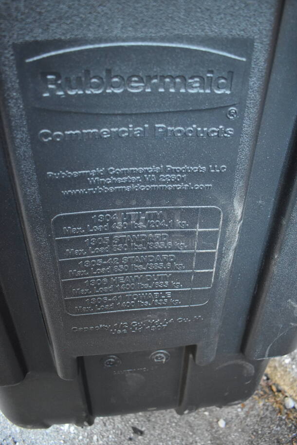 BRAND NEW! Rubbermaid Black Poly Bin on Casters. 56x28x37 - Image 8 of 8