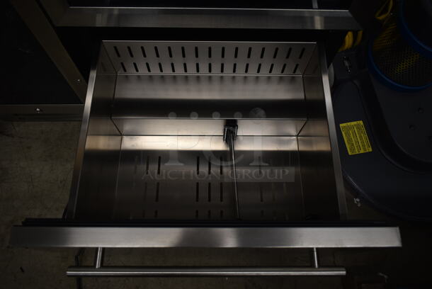 BRAND NEW SCRATCH AND DENT! AvaValley 342DSR20DZ Stainless Steel Dual Temperature Beverage Cooler Merchandiser with Top Shelf and Bottom Drawer. 120 Volts, 1 Phase. Tested and Working! - Image 5 of 6