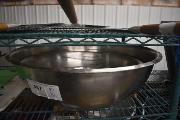 8 Various Metal Bowls. Includes 22x22x7.5. 8 Times Your Bid!