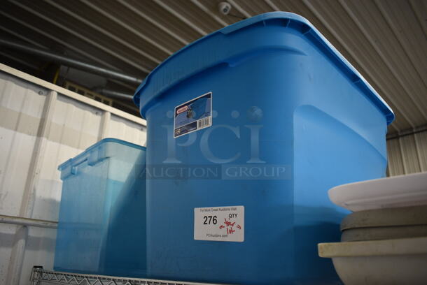 ALL ONE MONEY! Lot of Various Poly Bins and Lids! - Image 3 of 3
