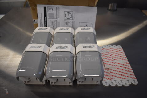 196 Boxes of 6 BRAND NEW Purell White and Gray Soap Dispensers. 3x3x4.5. Total of 1,176. 196 Times Your Bid!