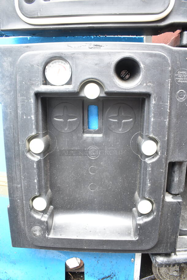 Cambro UPCJ800 Black Poly Insulated 2 Cabinet Portable Catering Food Cart on Commercial Casters.  - Image 6 of 8