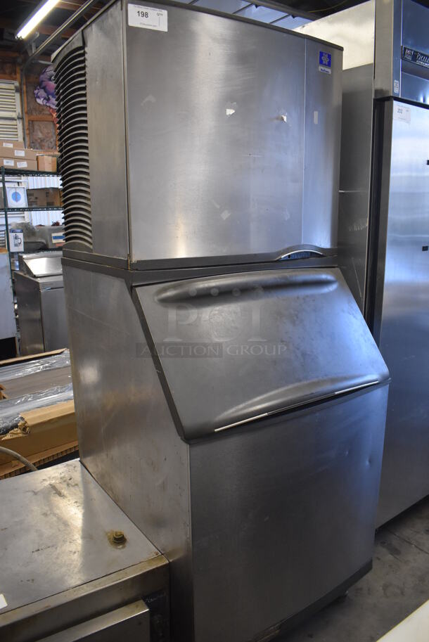 Manitowoc SY0854A Stainless Steel Commercial Ice Head on Manitowoc B570 Commercial Ice Bin. 208-230 Volts, 1 Phase. 30x34x77 - Image 1 of 6