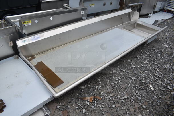 BRAND NEW SCRATCH AND DENT! Regency 600DDT96L Stainless Steel 16 Gauge 8' Soiled / Dirty Dish Table - Left Drainboard - Image 2 of 6