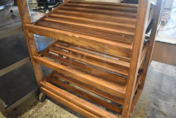 Wooden 5 Tier Shelving Unit on Commercial Casters. 31x20x54 - Image 5 of 6