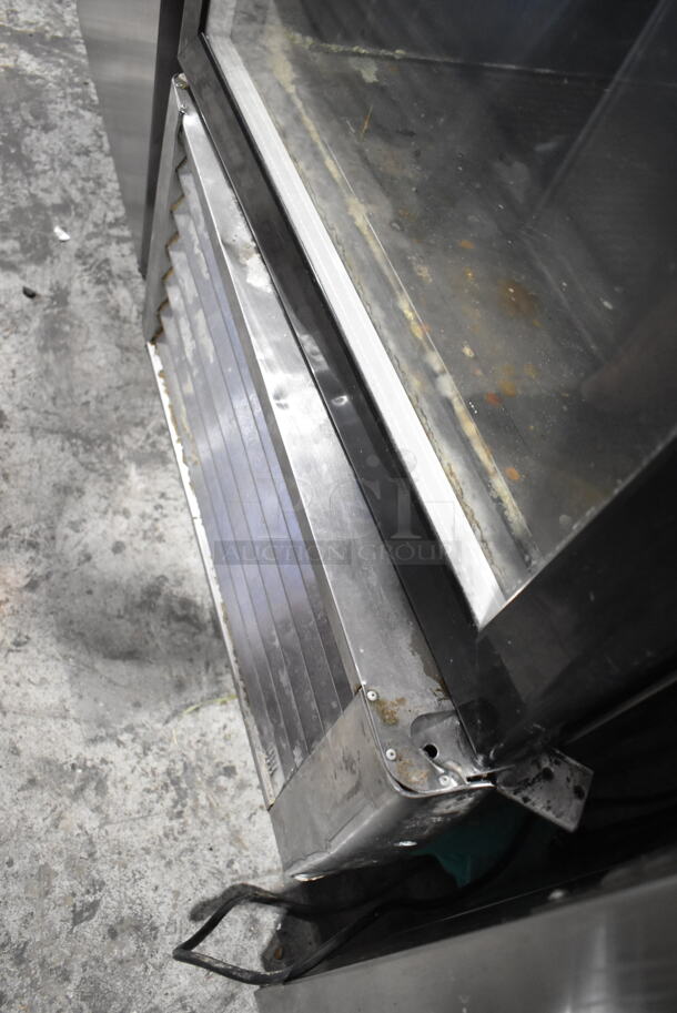 2015 Atosa MCF8705 Stainless Steel Commercial Single Door Reach In Cooler Merchandiser w/ Poly Coated Racks on Commercial Casters. 115 Volts, 1 Phase. Tested and Powers On But Does Not Get Cold - Image 4 of 6