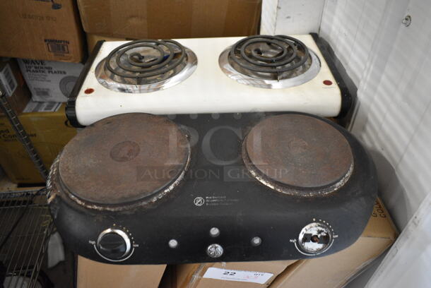 2 Countertop Electric Powered 2 Burner Range; GE and Windmere. 2 Times Your Bid! - Image 1 of 4