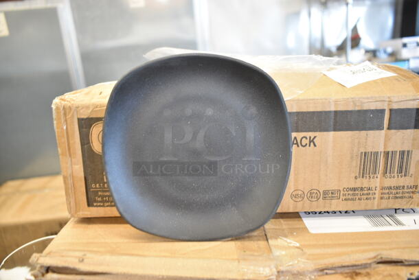 3 BRAND NEW SCRATCH AND DENT! Items Including GET P-500-BK Nara 6" Black Matte Square Melamine Plate, 55243121 Arcoroc 43121 Swirl Optic 12 oz. Dessert Dish by Arc Cardinal - 24/Case, 5511009 Libbey 1009 16.75 oz. Customizable Stackable Craft Beer Glass - 12/Case. 3 Times Your Bid!  - Image 3 of 10
