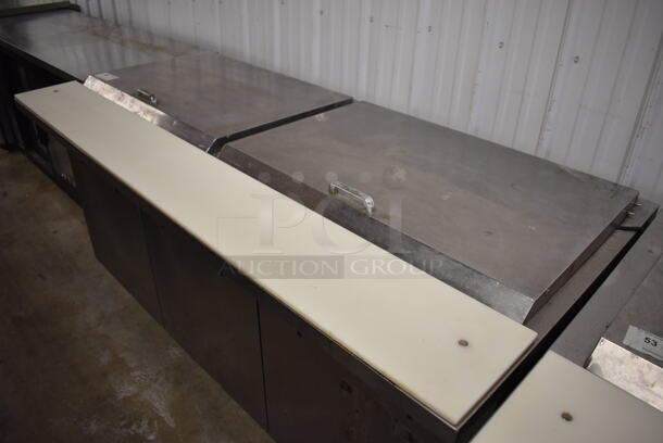 2011 True TSSU-72-30M-B-ST Stainless Steel Commercial Pizza Prep Table on Commercial Casters. 115 Volts, 1 Phase. 72x34x38. Tested and Working! - Image 3 of 8