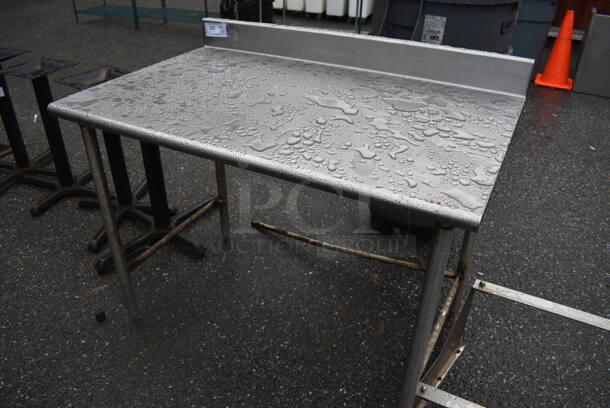 Stainless Steel Commercial Table w/ Back Splash. 48x30x40