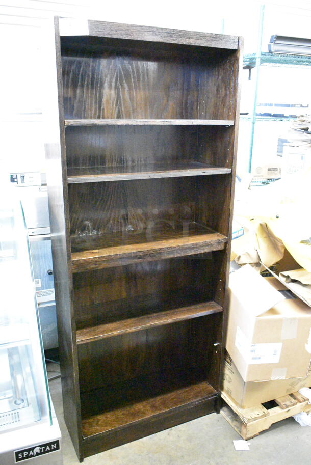 Wooden Bookshelf.  - Image 1 of 4