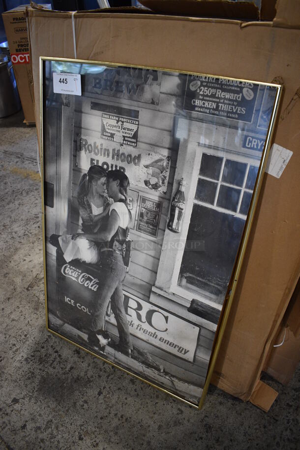Framed Coca Cola Poster. 24.5x1x36.5 - Image 2 of 3