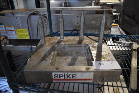 Spike 1061 Miroil Metal Countertop Spike Dog Hot Dog Cooker. 115 Volts, 1 Phase. 16x12.5x10