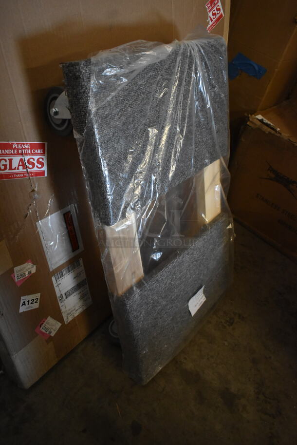 BRAND NEW SCRATCH AND DENT! Lavex 1000 lb. Wood Dolly with Carpeted Deck Ends and 4" Wheels. - Image 3 of 5