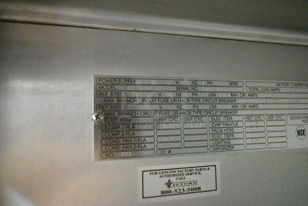 Victory RISA-1D-S7 Stainless Steel Commercial Single Door Roll In Rack Cooler. 115 Volts, 1 Phase. Tested and Powers On But Does Not Get Cold - Image 4 of 6