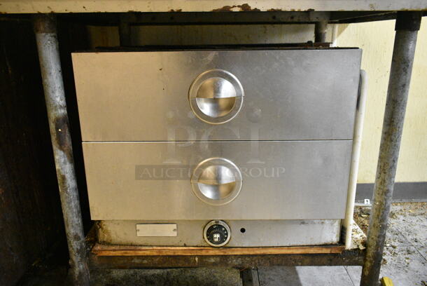 Alto Shaam 500-2D Stainless Steel Table w/ Stainless Steel 2 Drawer Warming Drawer. 115 Volts, 1 Phase. This Unit Was In Working Condition When the Restaurant Closed. (kitchen) - Image 2 of 5