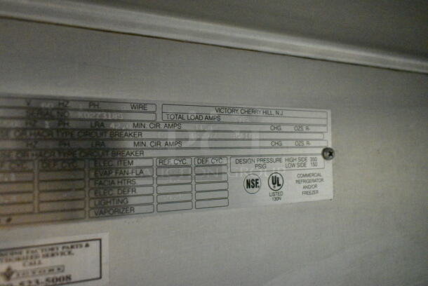 Victory RISA-1D-S7 Stainless Steel Commercial Single Door Roll In Rack Cooler. 115 Volts, 1 Phase. Tested and Powers On But Does Not Get Cold - Image 5 of 6