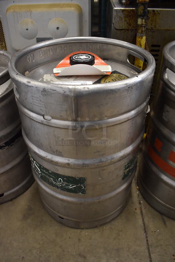 2 Metal 1/2 Size Barrel Kegs. 15.5x15.5x24. 2 Times Your Bid! - Image 2 of 5
