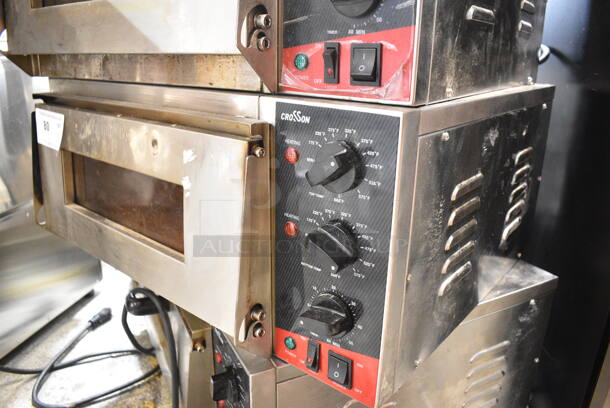 2023 Crosson CPO-160 Stainless Steel Commercial Countertop Electric Powered Pizza Oven w/ Cooking Stone. 120 Volts, 1 Phase. Tested and Working! - Image 3 of 7