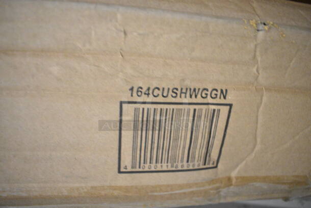 Box of 4 BRAND NEW SCRATCH AND DENT! Lancaster Table & Seating 164CUSHWGGN Spartan Series 2 1/2" Green Vinyl Padded Seat for Chair and Barstool - Image 3 of 3