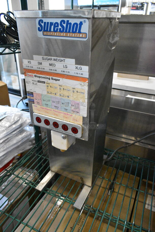 SureShot AC-6ES Stainless Steel Commercial Countertop Sugar Dispenser. 120 Volts, 1 Phase.  - Image 2 of 5