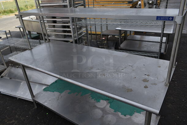 Stainless Steel Commercial Table w/ Under Shelf and 2 Tier Over Shelf. - Image 3 of 5