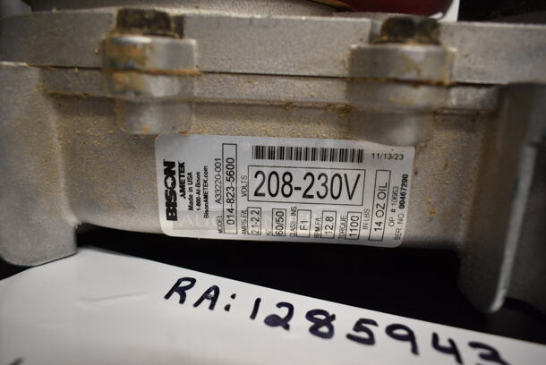 BRAND NEW SCRATCH AND DENT! Scotsman A33220-022 Gear Motor Assembly. 208-230 Volt, 1 Phase.  - Image 3 of 5
