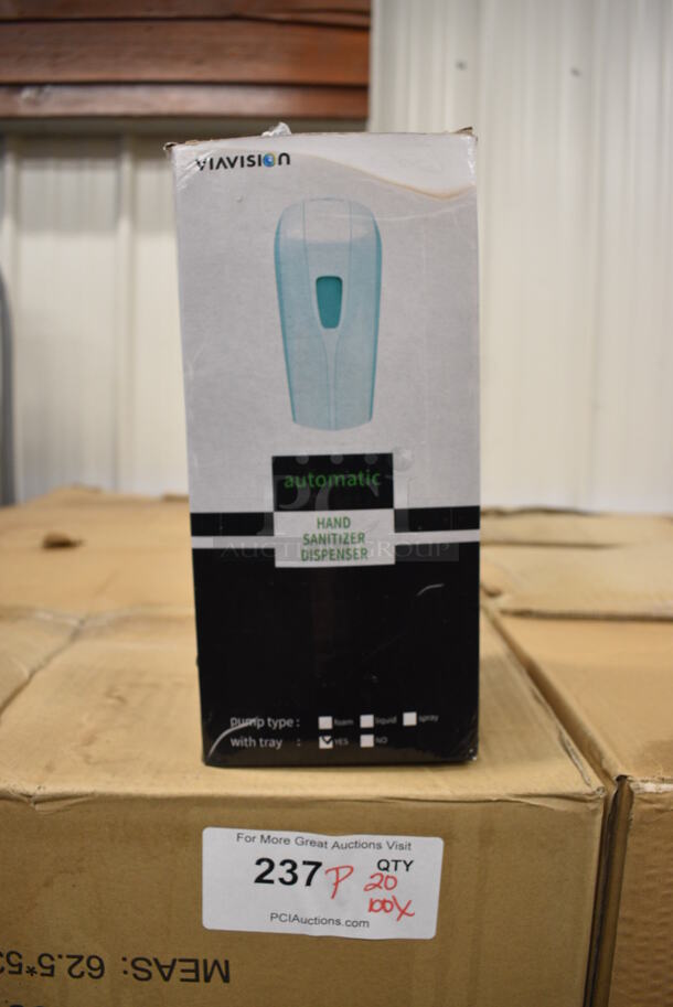 PALLET LOT of 20 BRAND NEW Boxes of 20 Viavision Automatic Hand Sanitizer Dispensers. Total of 400. 5x5x10.5. 20 Times Your Bid! - Image 5 of 7