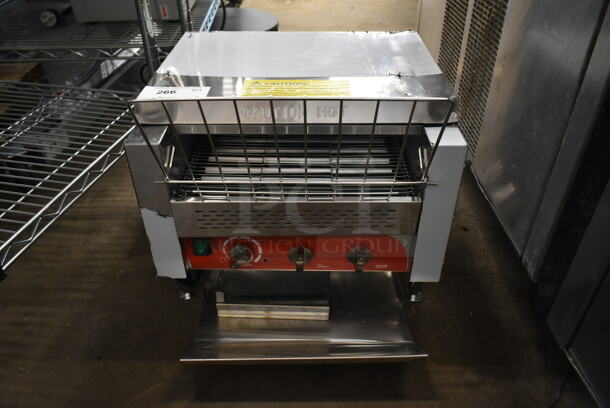 BRAND NEW SCRATCH AND DENT! Avantco 184T3600B Stainless Steel Commercial Countertop Conveyor Toaster Oven. 208 Volts, 1 Phase.  - Image 2 of 5