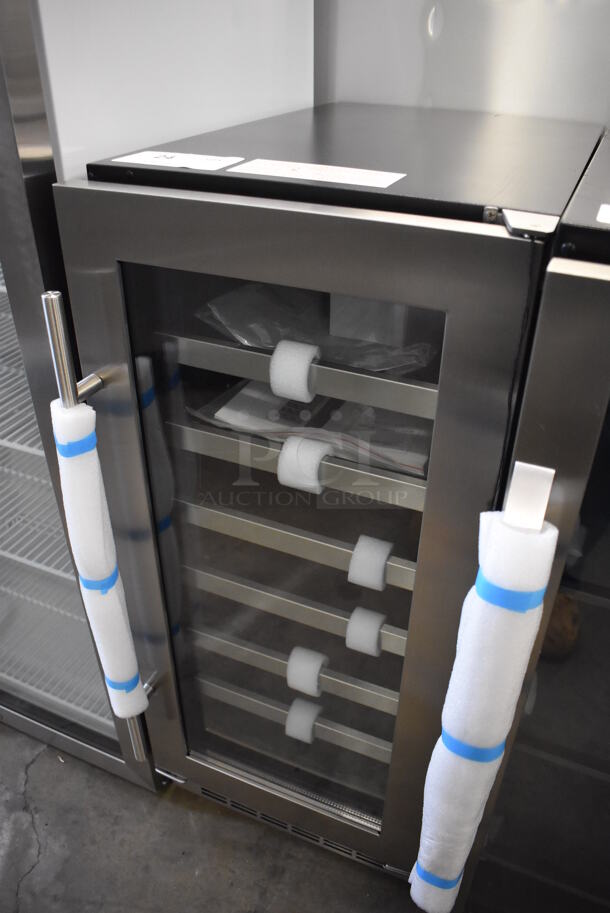 BRAND NEW SCRATCH AND DENT! Silhouette DWC031D1BSSPR Stainless Steel Single Door Reach In Wine Chiller Cooler Merchandiser. 115 Volts, 1 Phase. 15x24x34.5. Tested and Working! - Image 3 of 7
