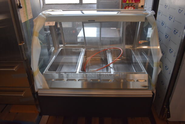 LIKE NEW! Metal Commercial Floor Style Electric Powered Heated Holding Display Case Merchandiser. 208-240 Volts, 1 Phase. Unit Has Only Been Used a Few Times! - Image 1 of 6
