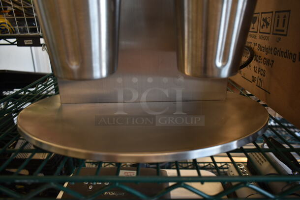 BRAND NEW SCRATCH AND DENT! Avantco DM-B-21C Stainless Steel Commercial Countertop 2 Head Milkshake Mixer w/ 2 Mixing Cups. 110-120 Volts, 1 Phase. Tested and Working! - Image 8 of 11