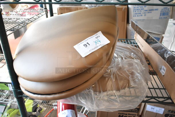 4 BRAND NEW SCRATCH AND DENT! Lancaster Table & Seating Tan Seat Cushion. 4 Times Your Bid!