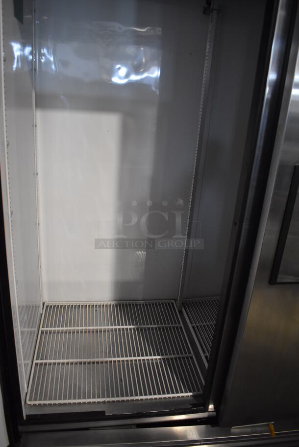 True T-72 Stainless Steel Commercial 3 Door Reach In Cooler w/ Poly Coated Racks. 115 Volts, 1 Phase. 78x30x73. Tested and Working! - Image 7 of 10