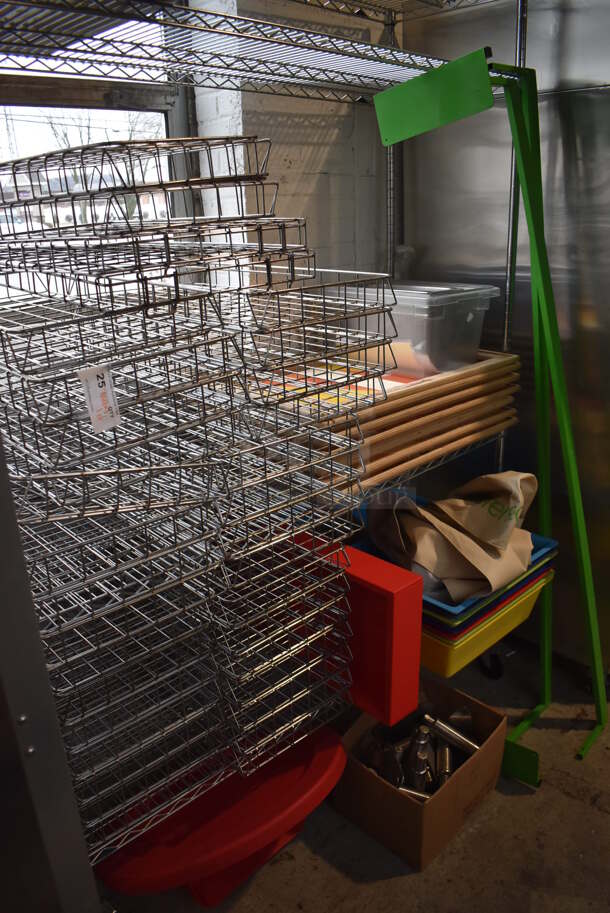 ALL ONE MONEY! Metro Lot of Various Items Including Metal Baskets, Poly Bins and Metal Legs. Does Not Include Shelving Unit - Image 8 of 8
