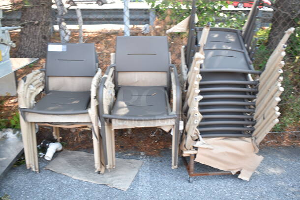 25 BRAND NEW! BFM Seating PH901CBZ Hampton Brown Outdoor Dining Height Chair w/ Arm Rests. 25 Times Your Bid! - Image 2 of 6