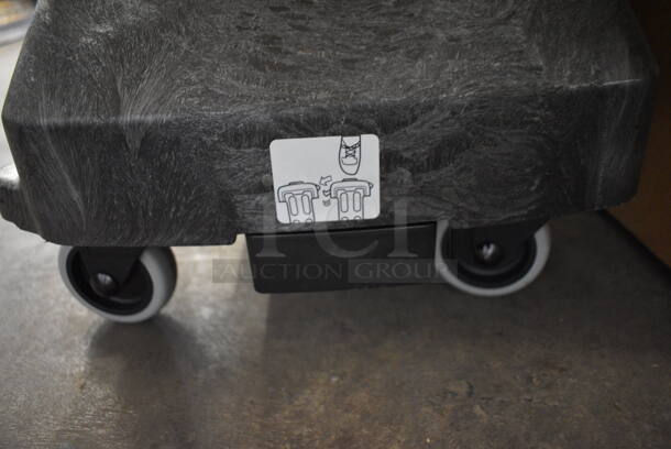 BRAND NEW! Rubbermaid Black and Yellow Poly Slim Jim Caddy Kit on Casters. 33x13x35 - Image 6 of 6
