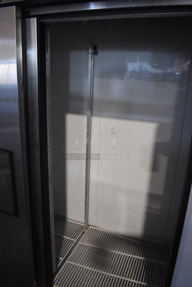 True T-72 Stainless Steel Commercial 3 Door Reach In Cooler w/ Poly Coated Racks. 115 Volts, 1 Phase. 78x30x73. Tested and Working! - Image 8 of 10