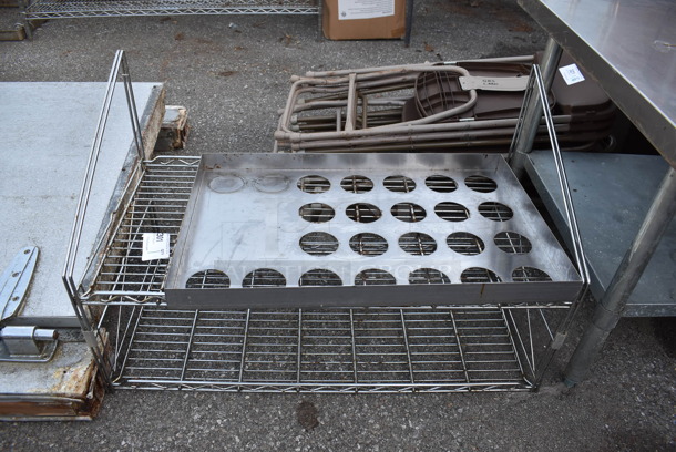 Chrome Finish 2 Tier Shelf. 36x18x22 - Image 1 of 3