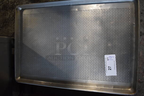 19 Metal Perforated Full Size Baking Pans. 18x26x1. 19 Times Your Bid! - Image 3 of 3