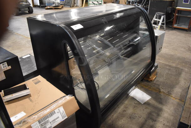 2011 Model Torrey TEM150N-ULH Commercial Floor Style Electric Powered Glass Front in Black With Stainless Steel Adjustable Shelves Deli Case Model. 127V. Tested And Powers On But Does Not Get Cold - Image 2 of 8