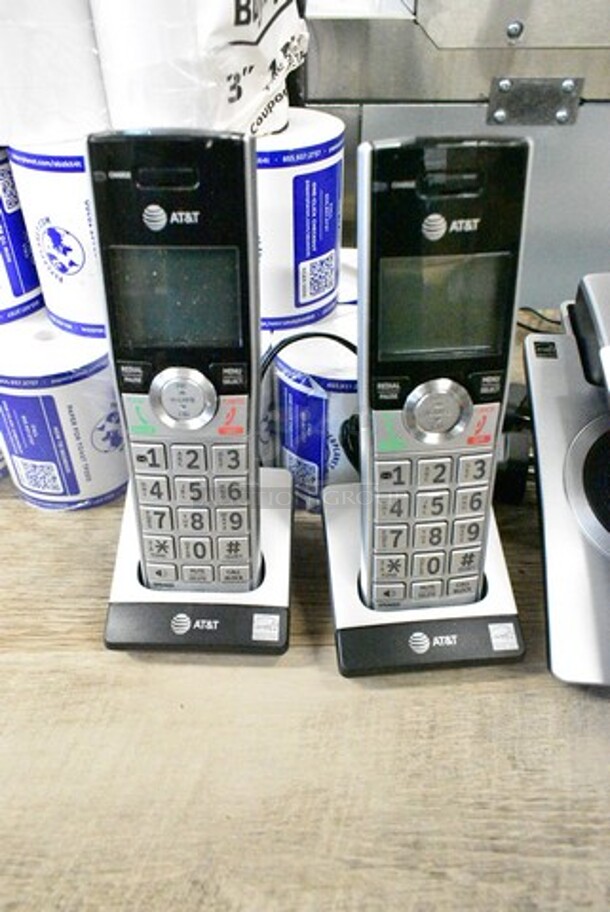 ALL ONE MONEY! Lot of Corded Office Telephone, 2 Phones on Cradle, Receipt Printer Paper - Image 4 of 12